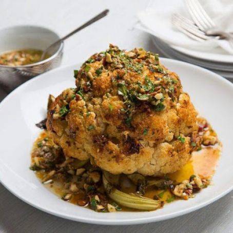 Roasted Stuffed Cauliflower